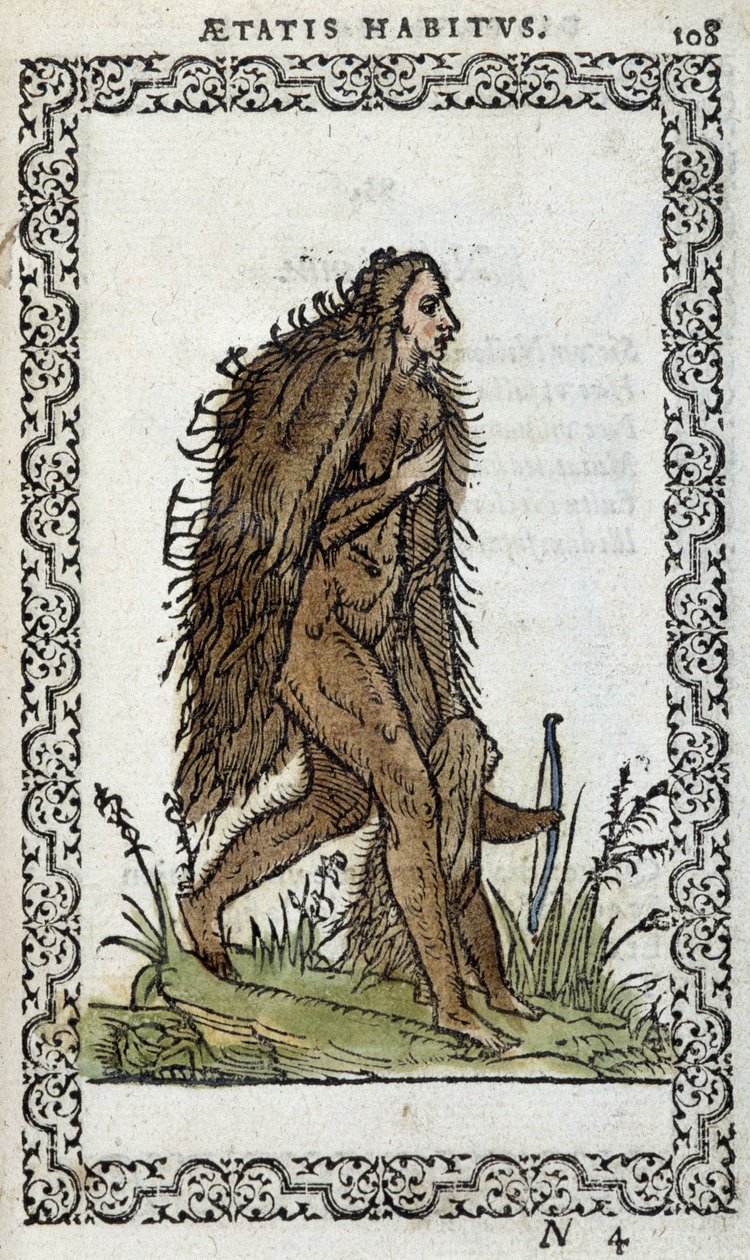 Vild kvinde og hendes barn - i "" Habits et effigies"" af Jean Sluperius af Unknown artist