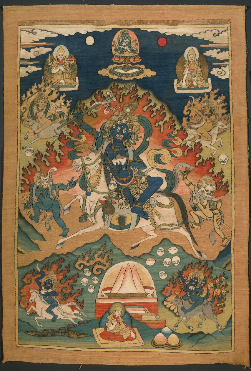 Vred form af gudinden Saraswati (Magzor Gyalmo) eller Palden Llamo af Unknown artist