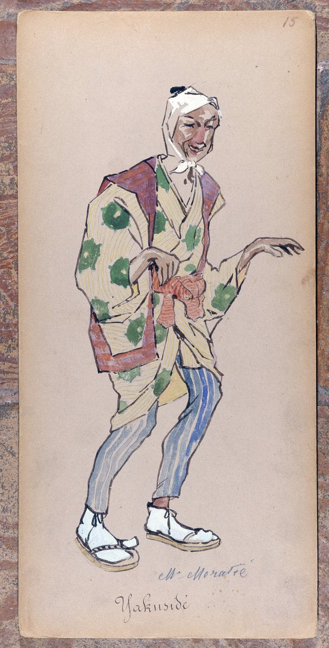 Yakuside-kostume til skabelsen af Madame Butterfly af Giacomo Puccini i 1904. Samling af Museo della Scala i Milano. af Unknown artist