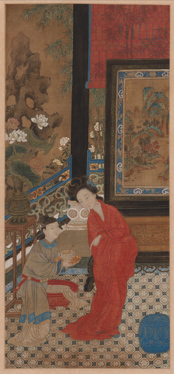 Yang Guifei forlader badet af Unknown artist