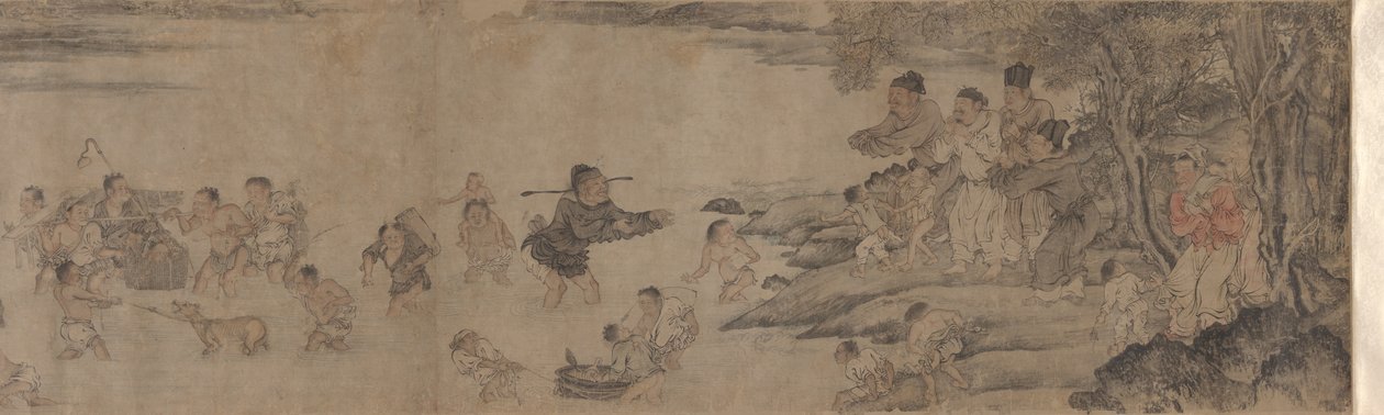 Yang Pu flytter sin familie af Unknown artist