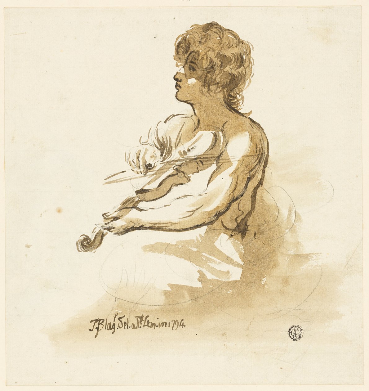 Ung violinist af Unknown artist