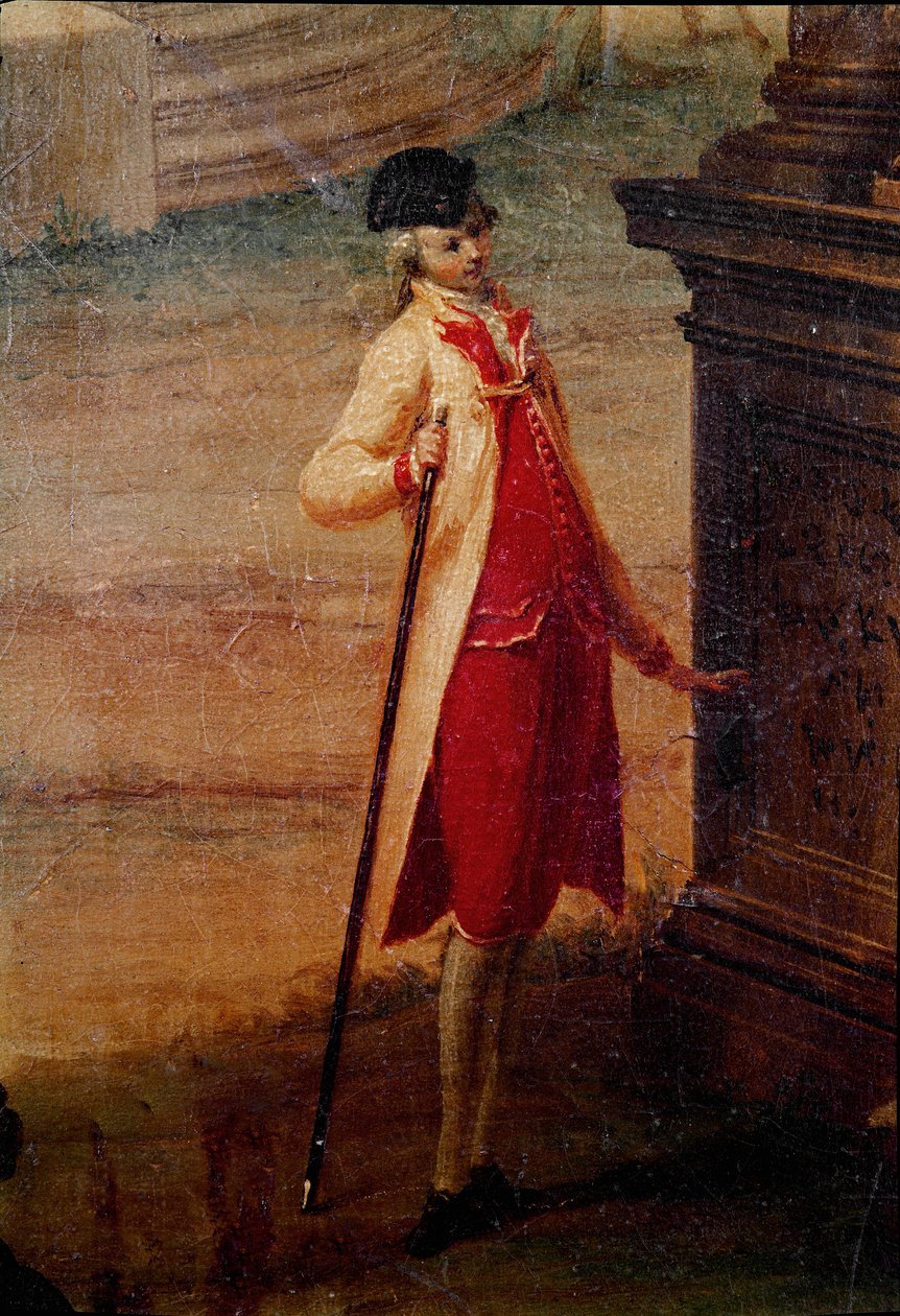 Ung mand af det venetianske aristokrati Detalje. Anonymt maleri. Galleria del 