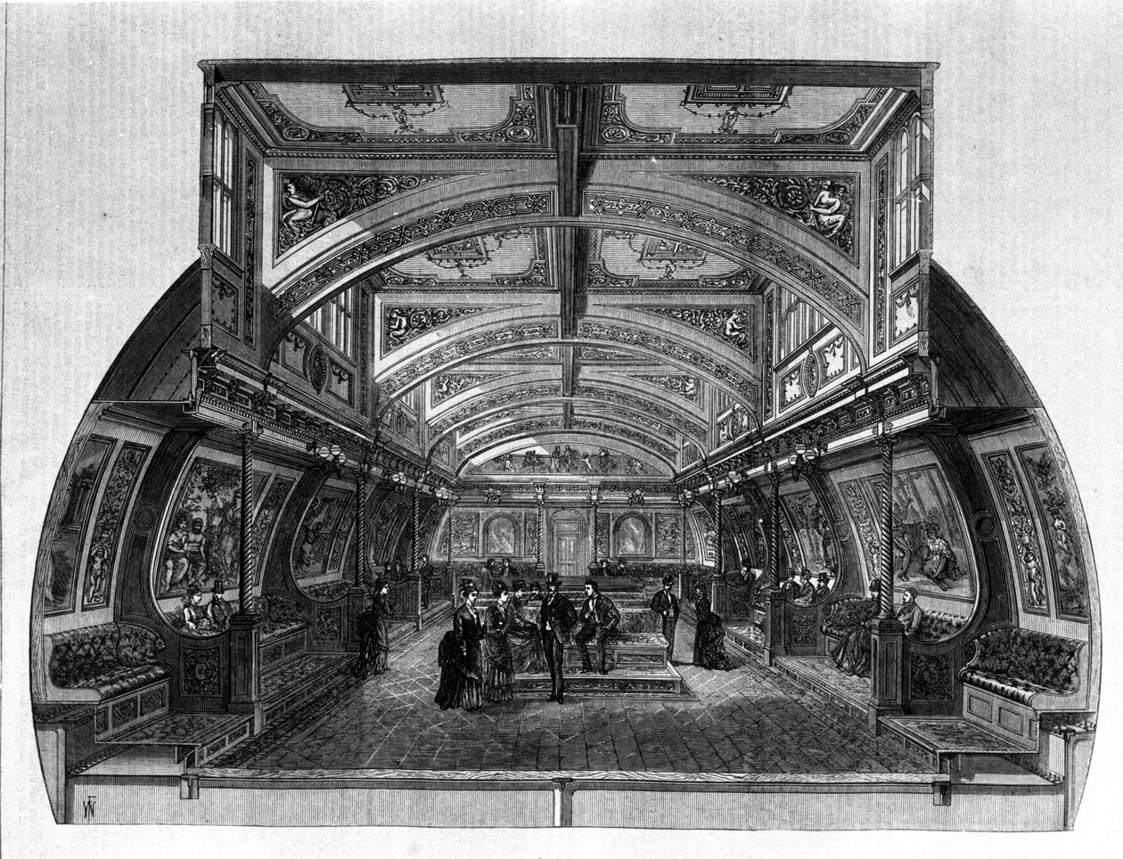 båd designet mod søsyge af Henry Bessemer (1813-1898). af Unknown artist