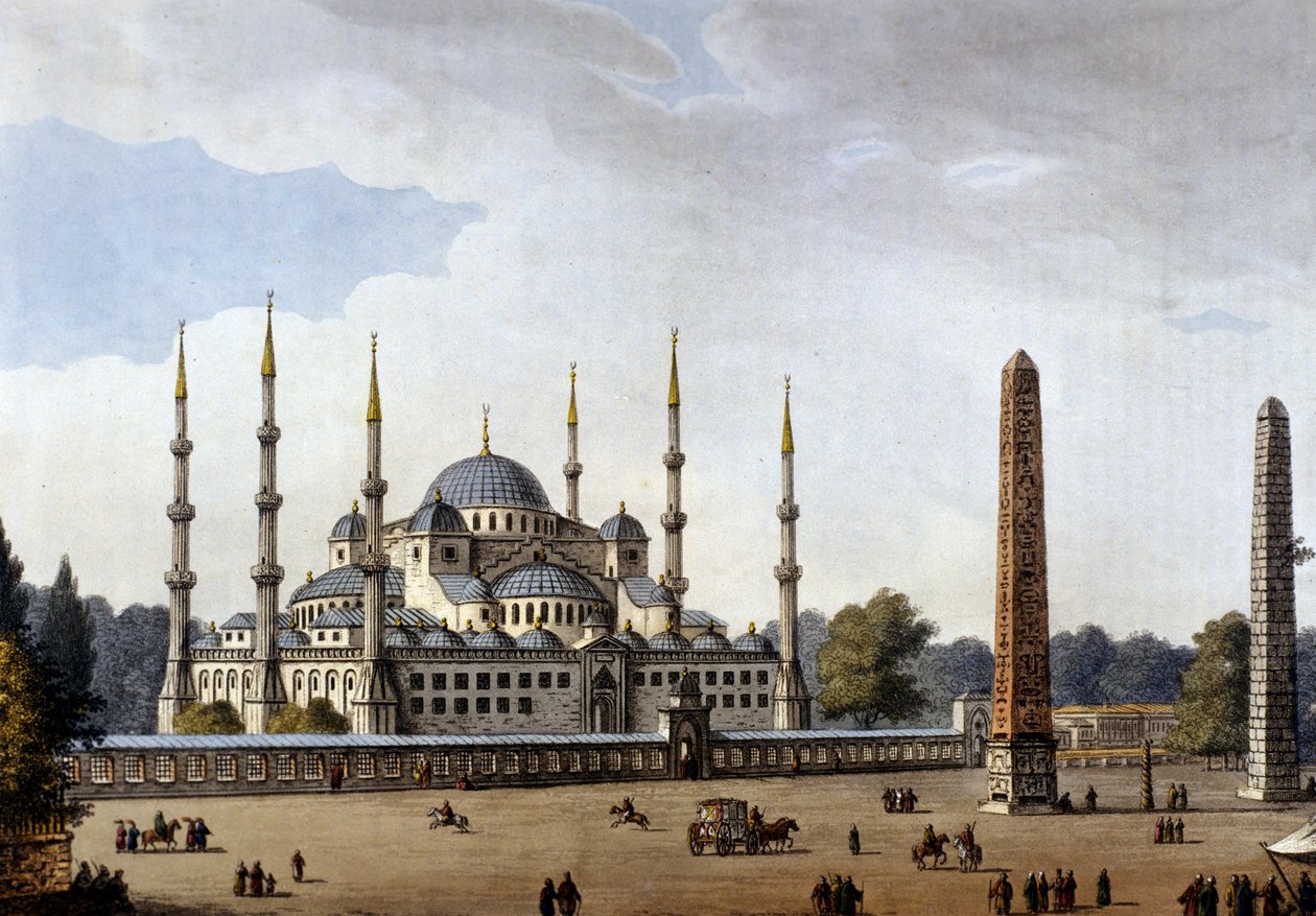 ntinopel. Sankt Sofias moské (Hagia Sophia). Stik fra slutningen af 1800-tallet af Unknown artist
