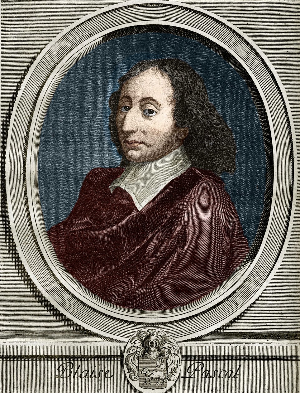 portræt af Blaise Pascal (1623-1662), fransk fysiker, matematiker og forfatter. af Unknown artist