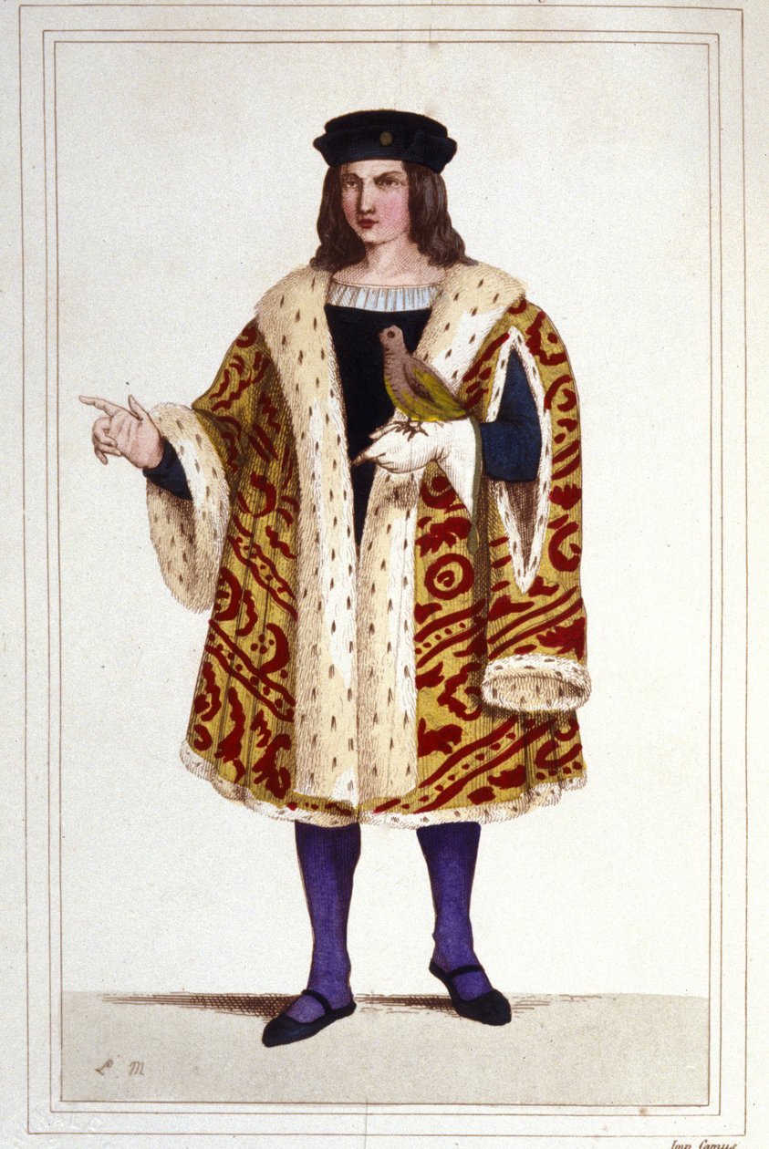portræt af Guillaume de Montmorency (ca. 1453 - 1531) gravering af 1830. af Unknown artist