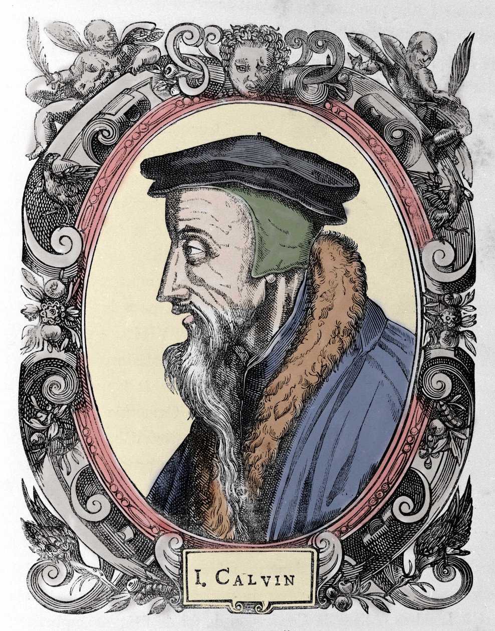 portræt af Jean Calvin (1509-1564), fransk religiøs reformator og forfatter. af Unknown artist