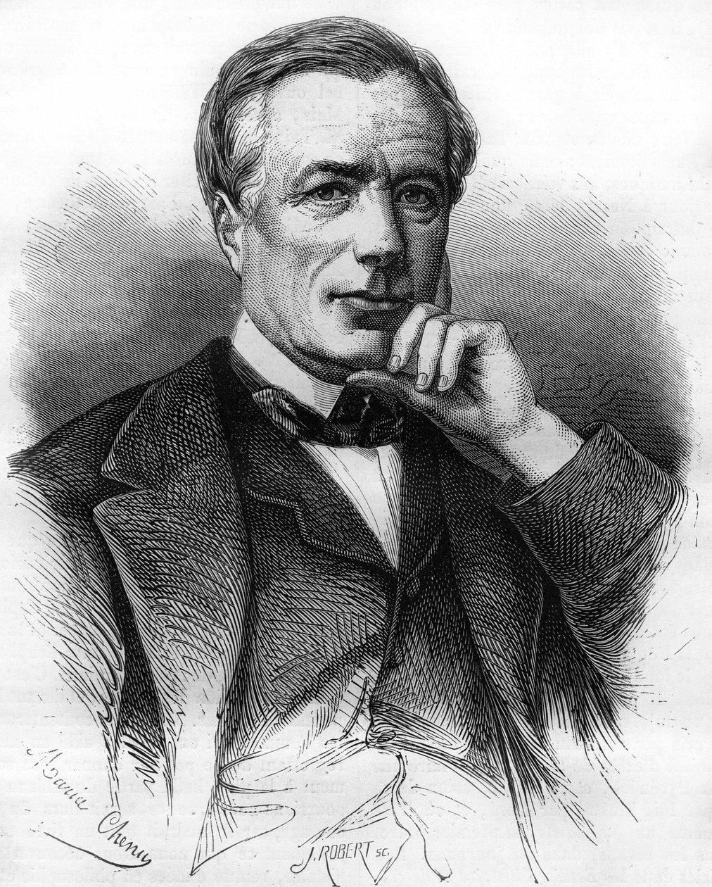 portræt af Xavier Marmier (1809-1892), fransk forfatter. af Unknown artist