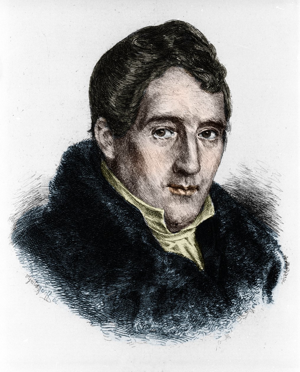 portræt af den tyske komponist Louis Spohr (1784-1859). af Unknown artist