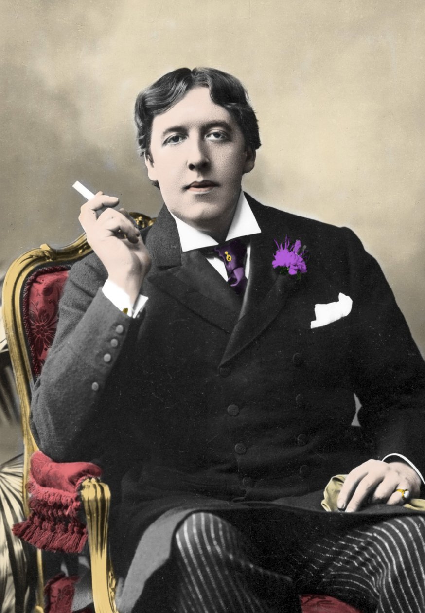 portræt af forfatteren Oscar Wilde. 1800-tals fotografi af Unknown artist