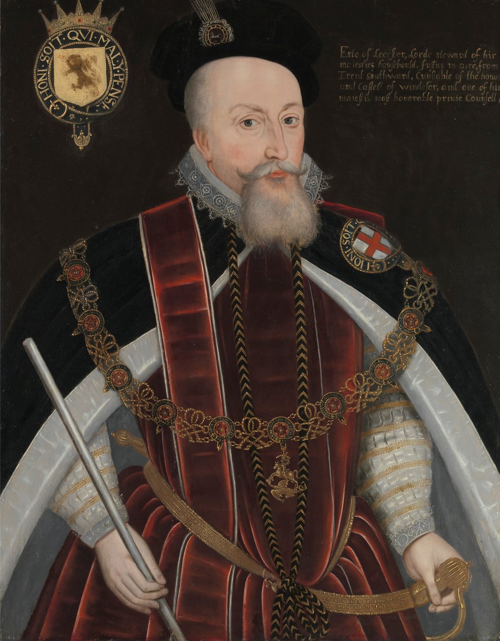Robert Dudley, første jarl af Leicester (1532/3–1588) af Unknown artist, sixteenth century