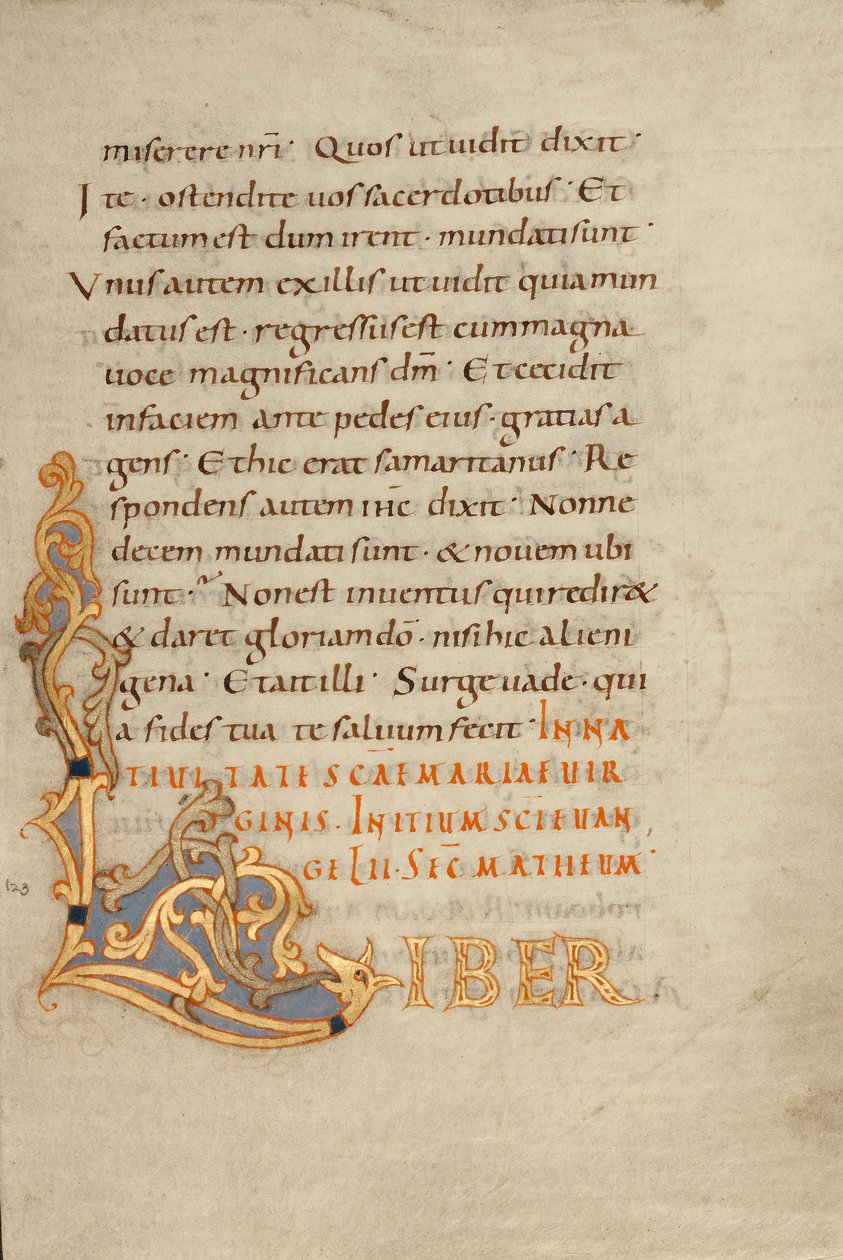 Dekoreret initial L af Unknown artist/maker