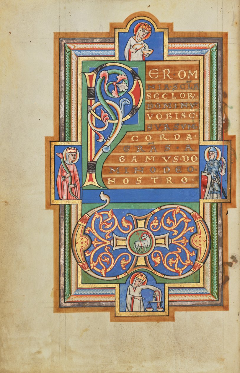 Dekoreret tekstside med et VD-monogram af Unknown artist/maker