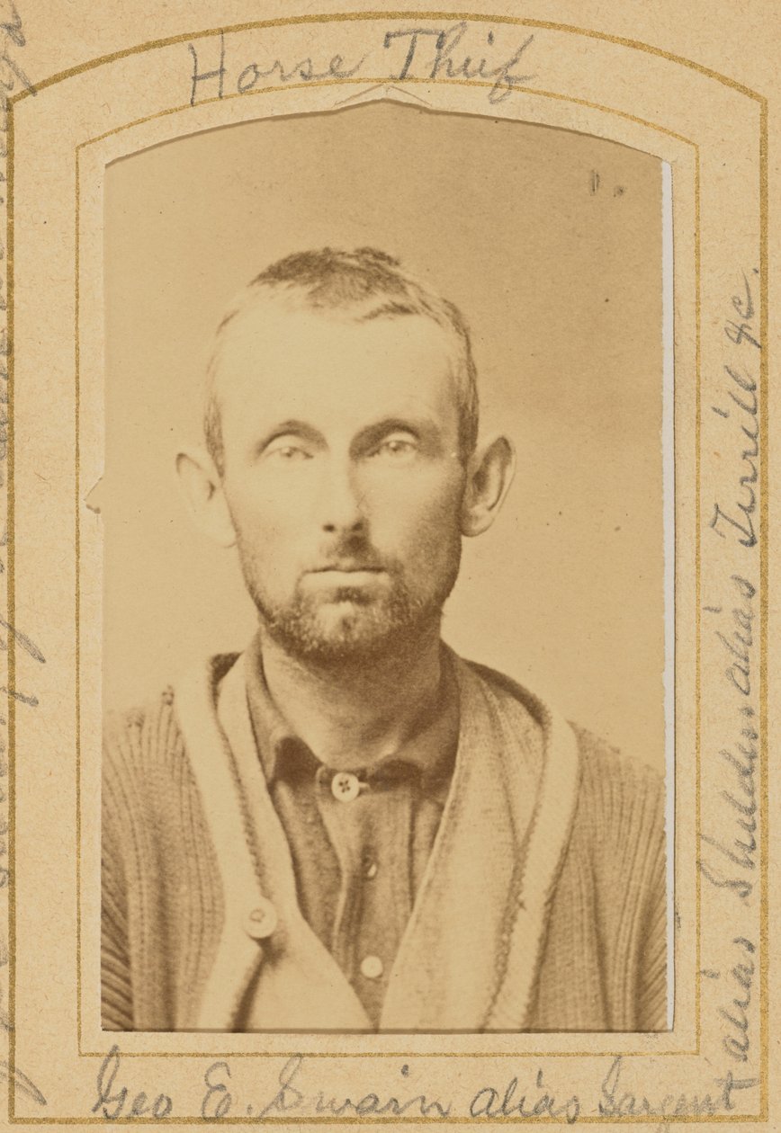[George E. Swain alias Sargeant, Hestetyv]. af Unknown artist/maker