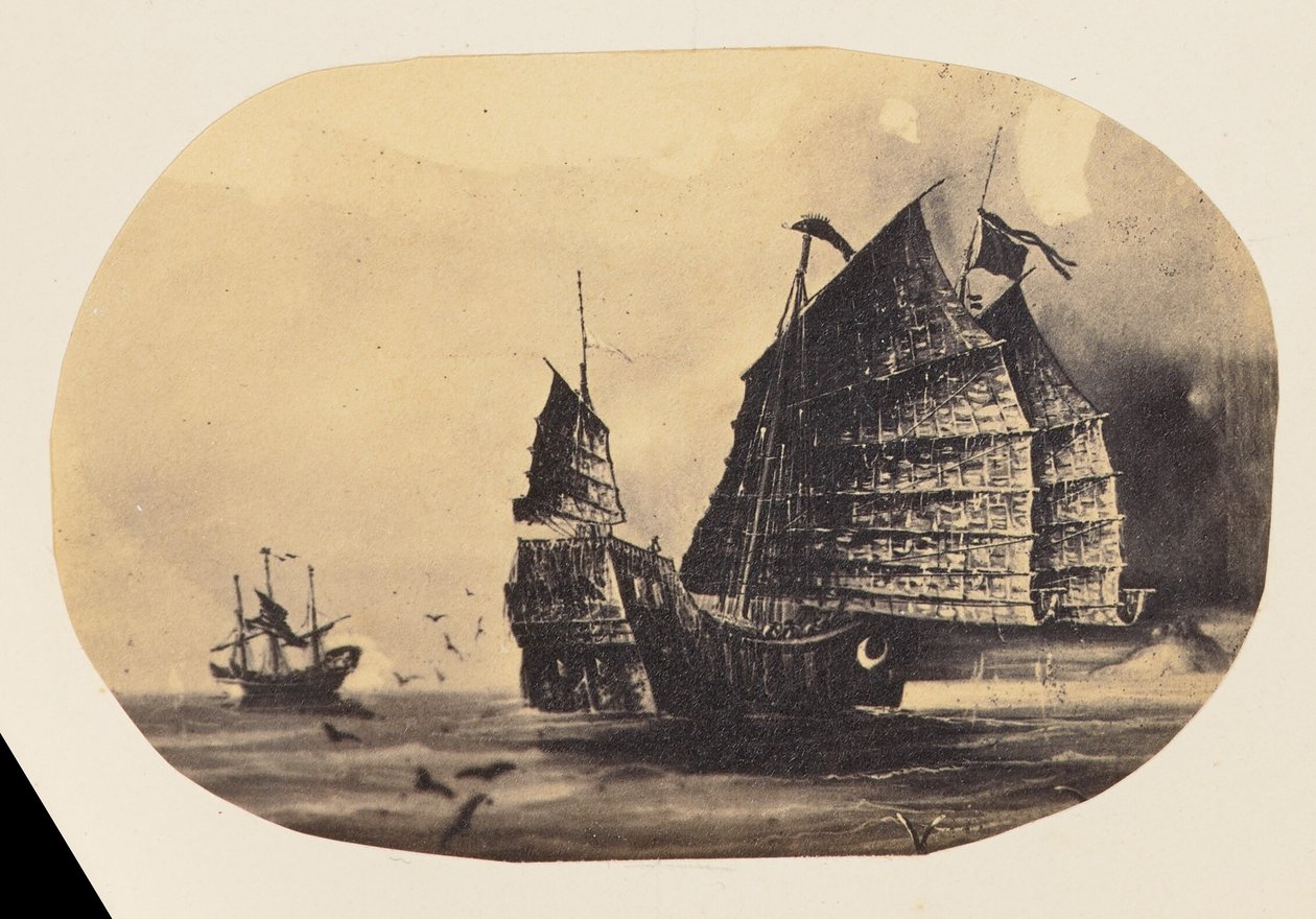 [Fotografisk kopi af en tegning af et kinesisk junkskib]. af Unknown artist/maker
