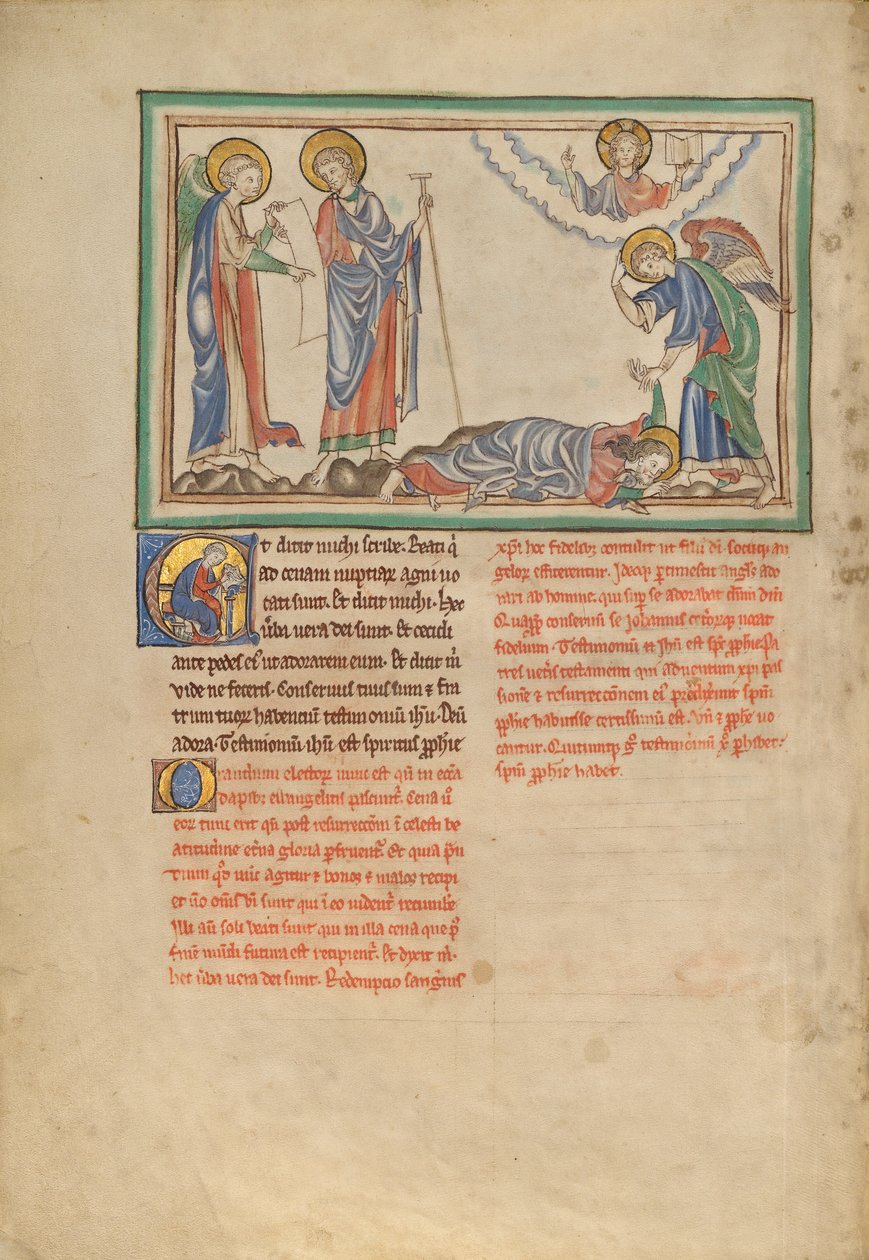 Sankt Johannes beder til englen af Unknown artist/maker