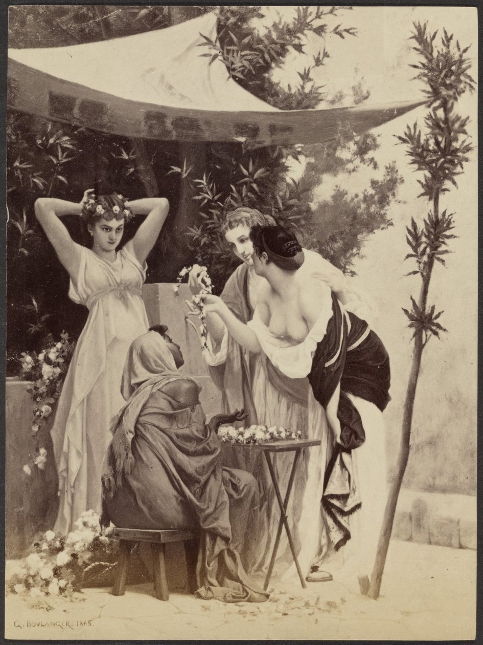 "Kransælgeren" af Gustave Boulanger af Unknown artist/maker