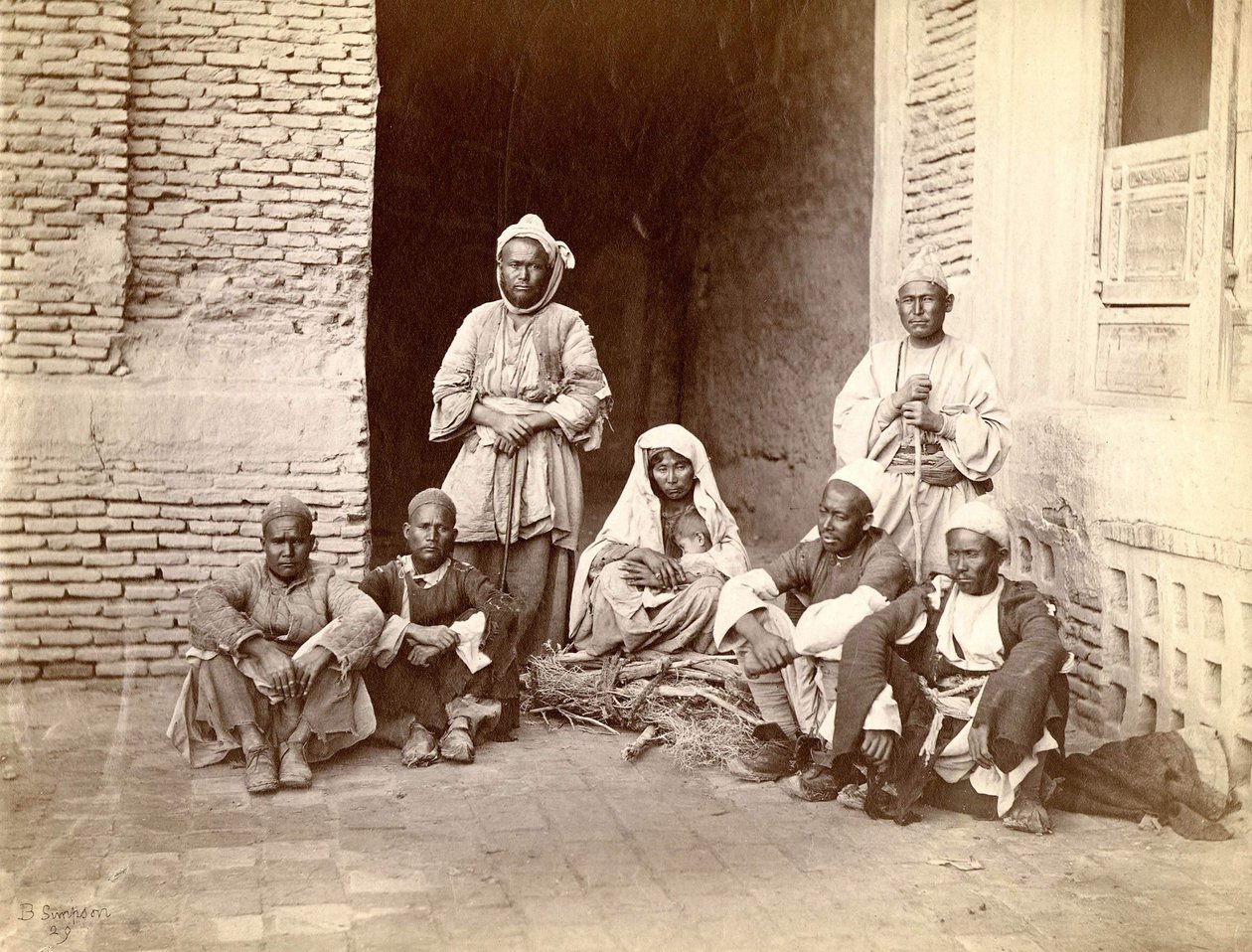 En familie i Afghanistan, slutningen af det 19. århundrede af Unknown photographer
