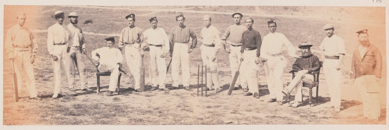 An Army cricket team, 1870 circadani af Unknown photographer
