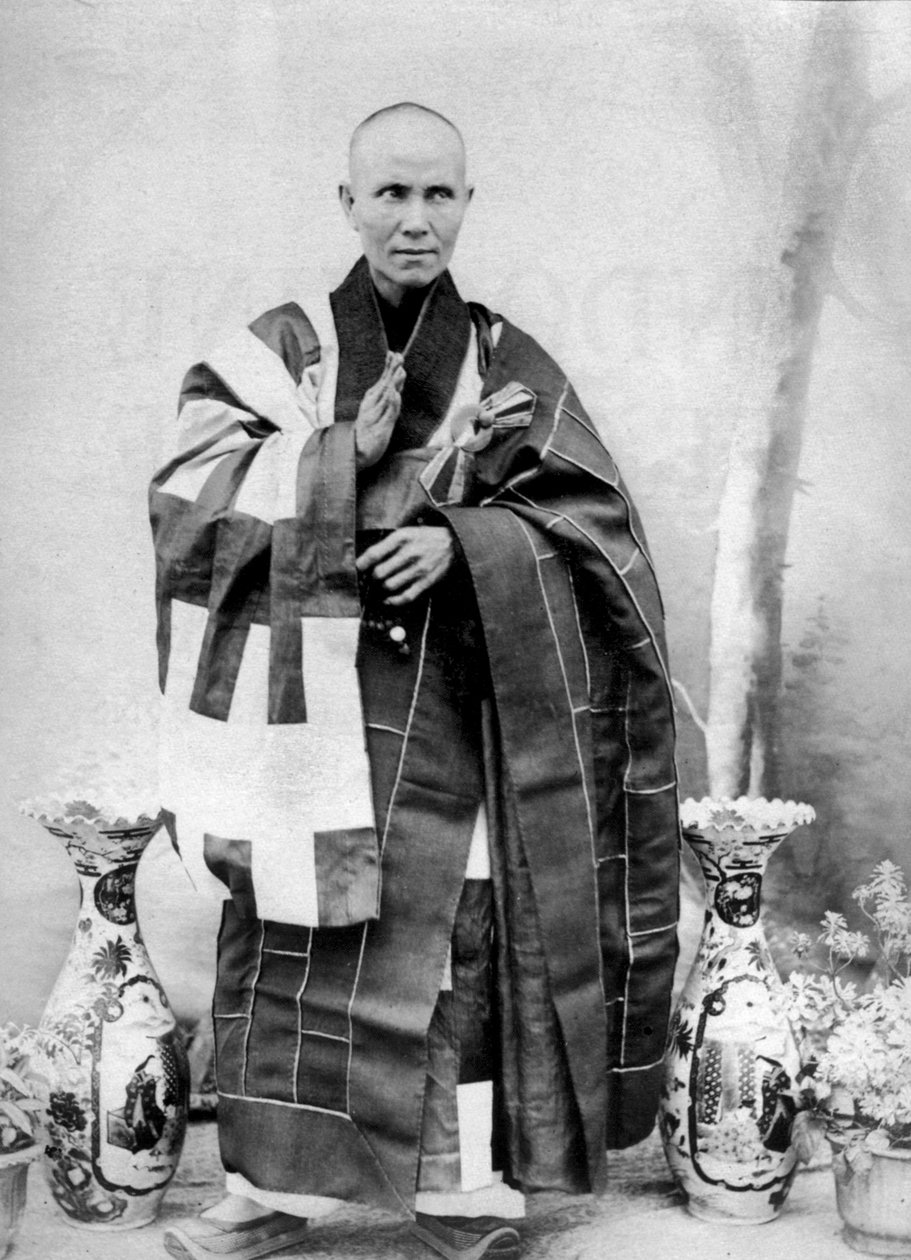 Annamesisk bonze i Cochinchina, Indokina, ca. 1900 (s/h-foto) af Unknown photographer