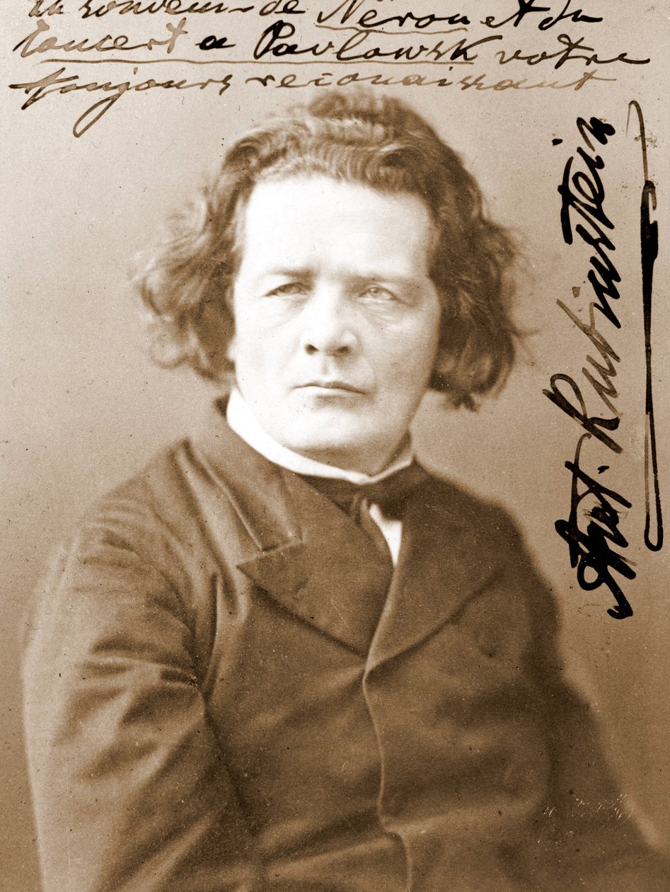 Anton Grigorievich Rubinstein. Russisk pianist og komponist (f i Vykhvatintsy, nær Podolsk af Unknown photographer