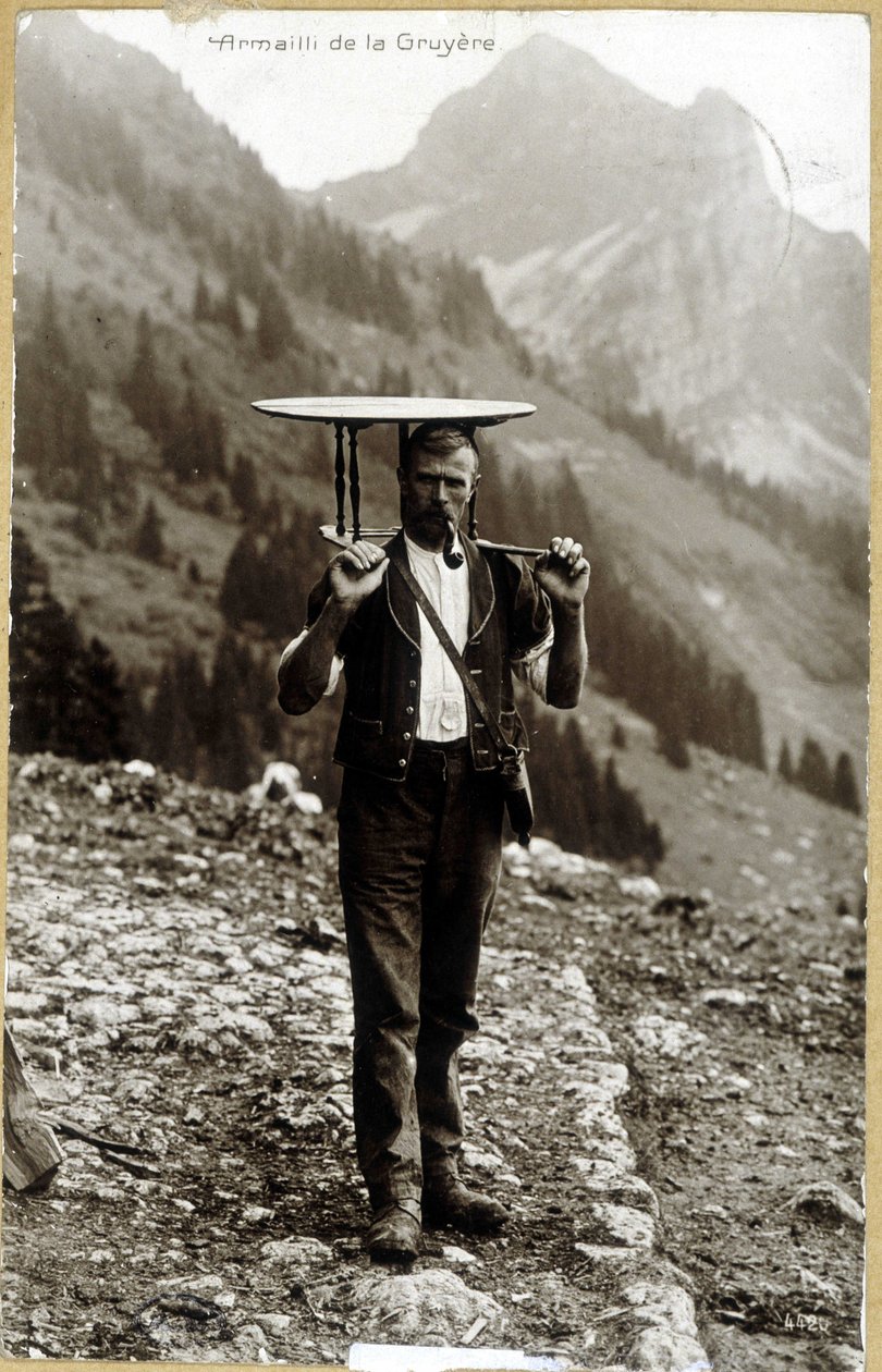 Armailli de la Gruyère - postkort, slutningen af ​​det 19. århundrede af Unknown photographer