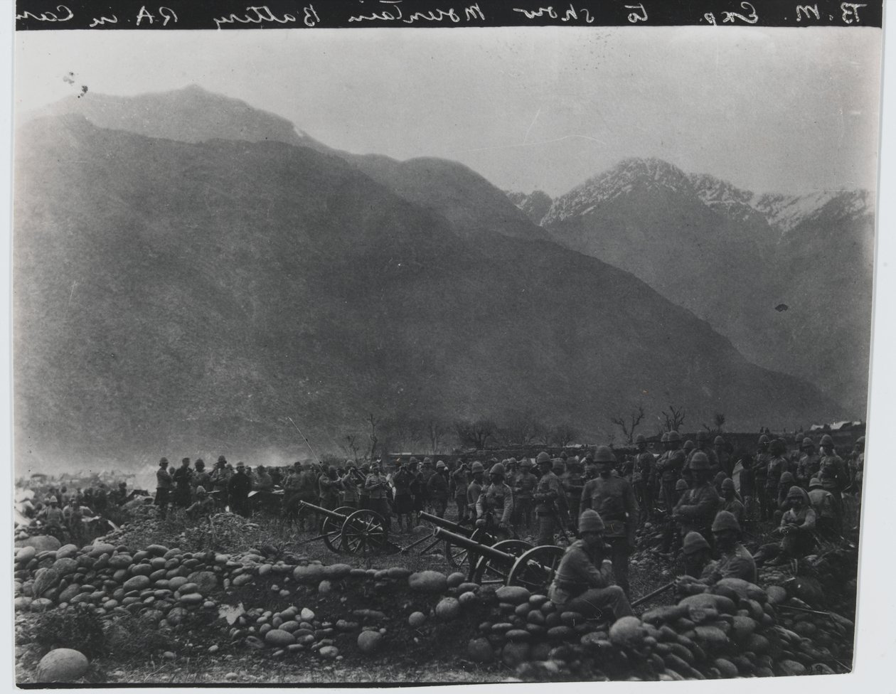 ? Cease Firing ?, no. 1 British Mountain Battery, Black Mountain Expedition, 1891dani af Unknown photographer