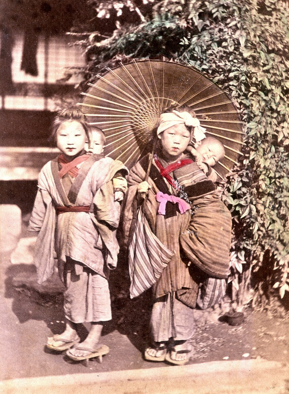 Børn i Japan, slutningen af det 19. århundrede - Archives of Foreign Missions af Unknown photographer