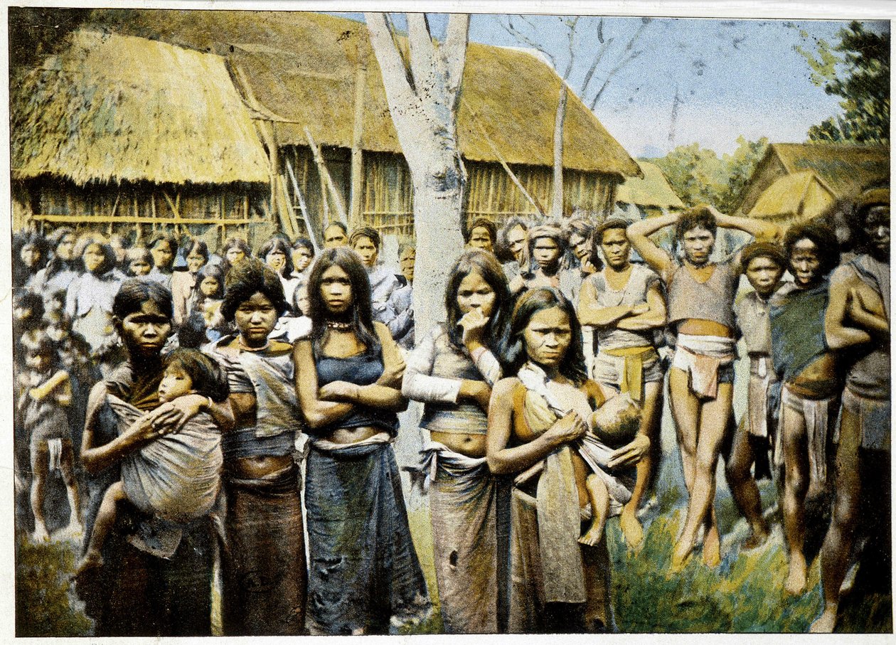 Kvinder og piger fra Monis land, Annam, ca. 1895, "Around the world", slutningen af ​​1800-tallet. af Unknown photographer