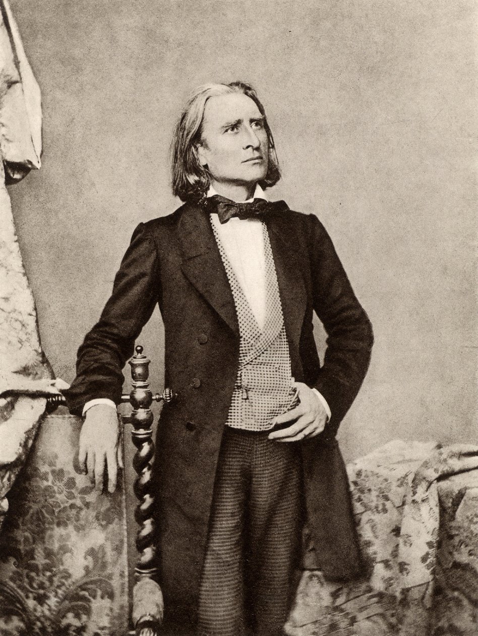 Franz (Ferencz) Liszt (1811-1886) ungarsk pianist og komponist (s/h-foto) af Unknown photographer