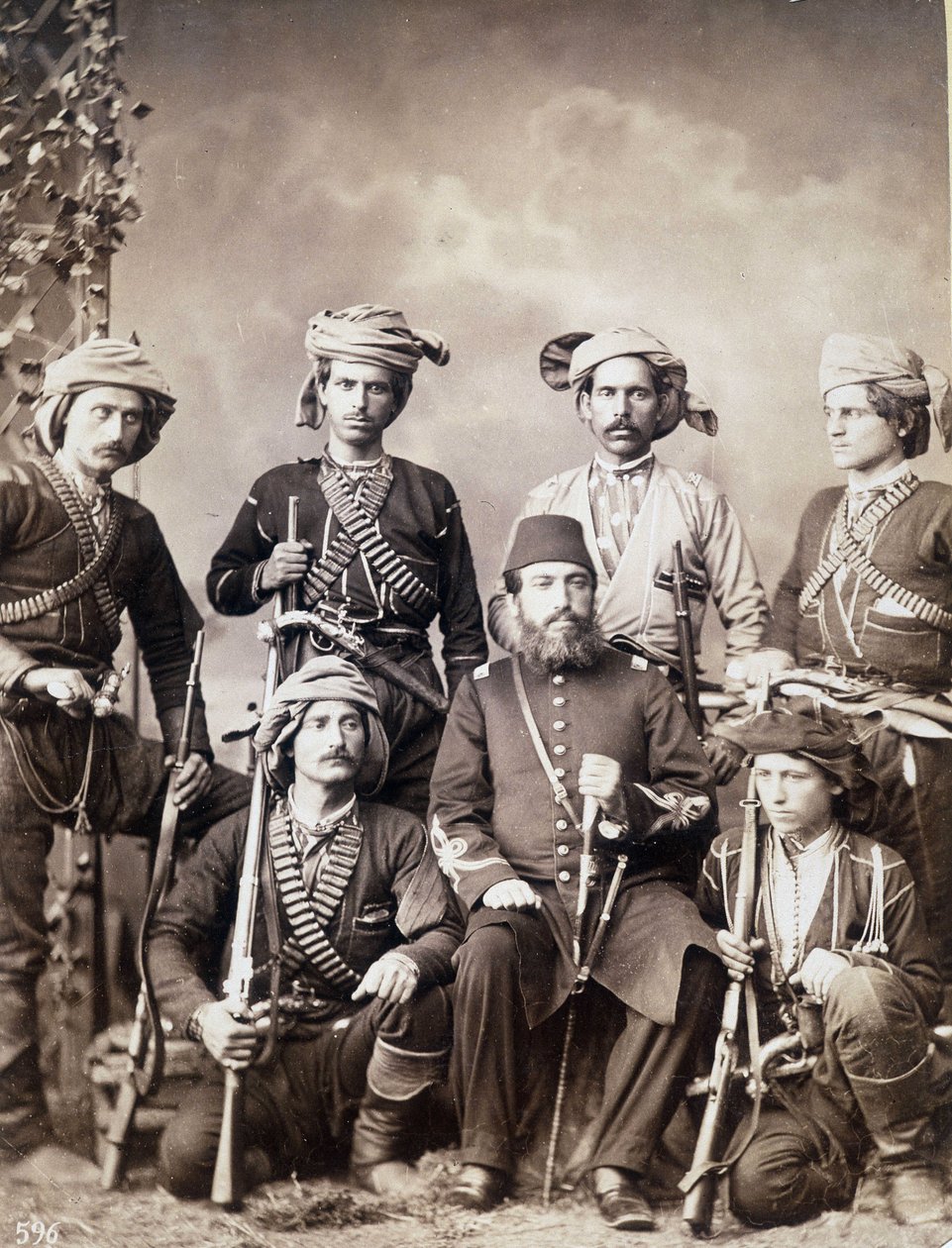 Georgian Warriors of Batum (eller Batumi) Byen Georgia, Adjariens hovedstad af Unknown photographer