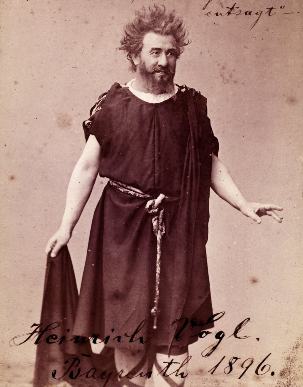 Den tyske tenor Heinrich Vogl (1845 - 1900) som Loge i Richard Wagners "Siegfried" i Bayreuth. 1896 af Unknown photographer