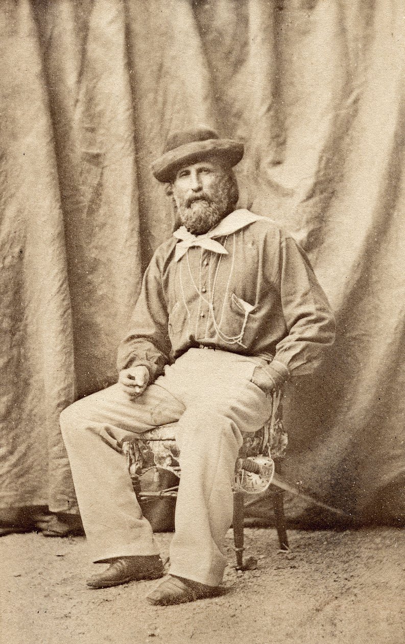 Giuseppe Garibaldi i Caserta i 1860 af Unknown photographer