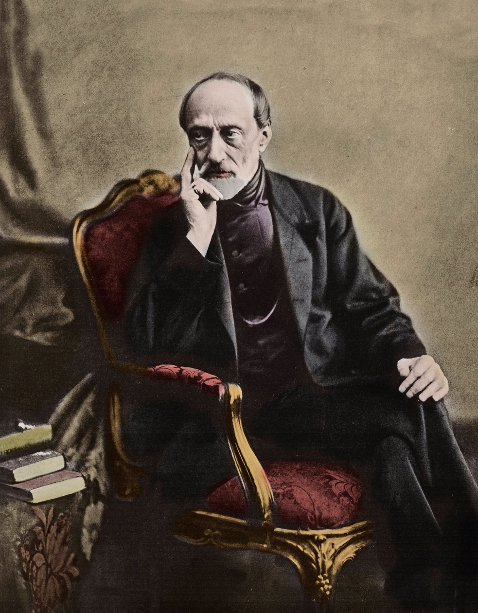 Giuseppe Mazzini (1805-1872), italiensk patriot og politiker - 1864 - Portræt af den italienske republikanske politiker Giuseppe Mazzini (1805-1872) af Unknown photographer