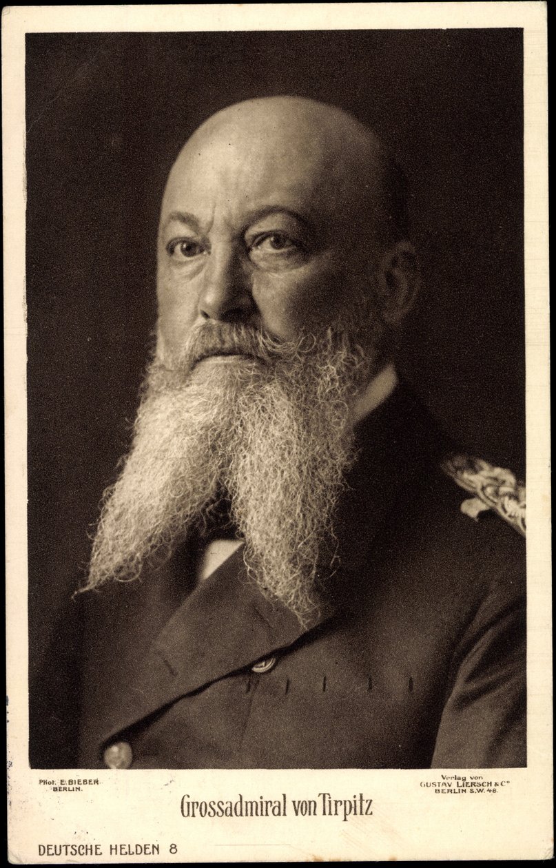 Storadmiral Alfred von Tirpitz, portræt, Liersch af Unknown photographer