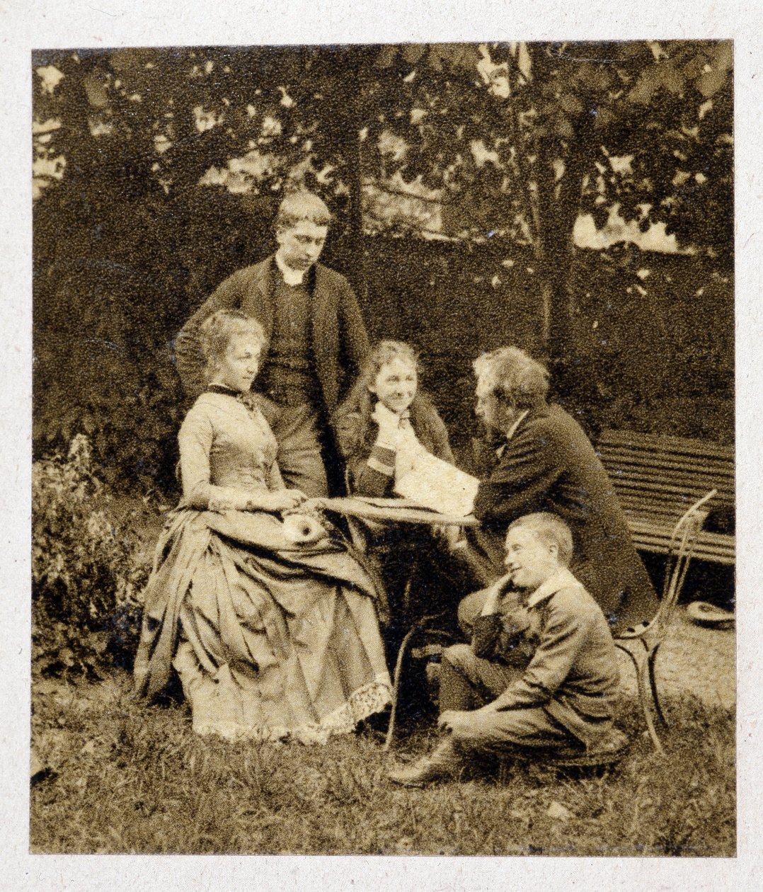 Gustave Eiffel med familie. Fotografi 1882 af Unknown photographer