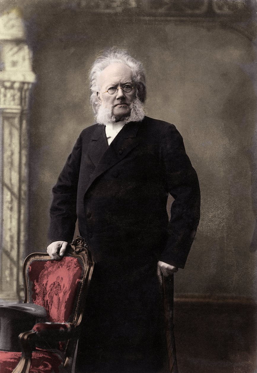 HENRIK IBSEN (1828-1906) Norsk digter og dramatiker - Portræt af Henrik (Henri) Johan Ibsen (1828-1906), norsk dramatiker af Unknown photographer