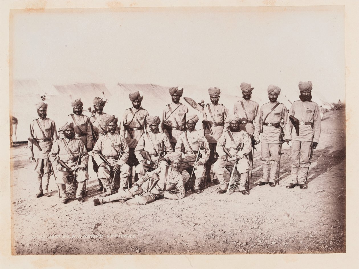 Indiske officerer fra 28. Bombay Native Infantry, 1884 ca af Unknown