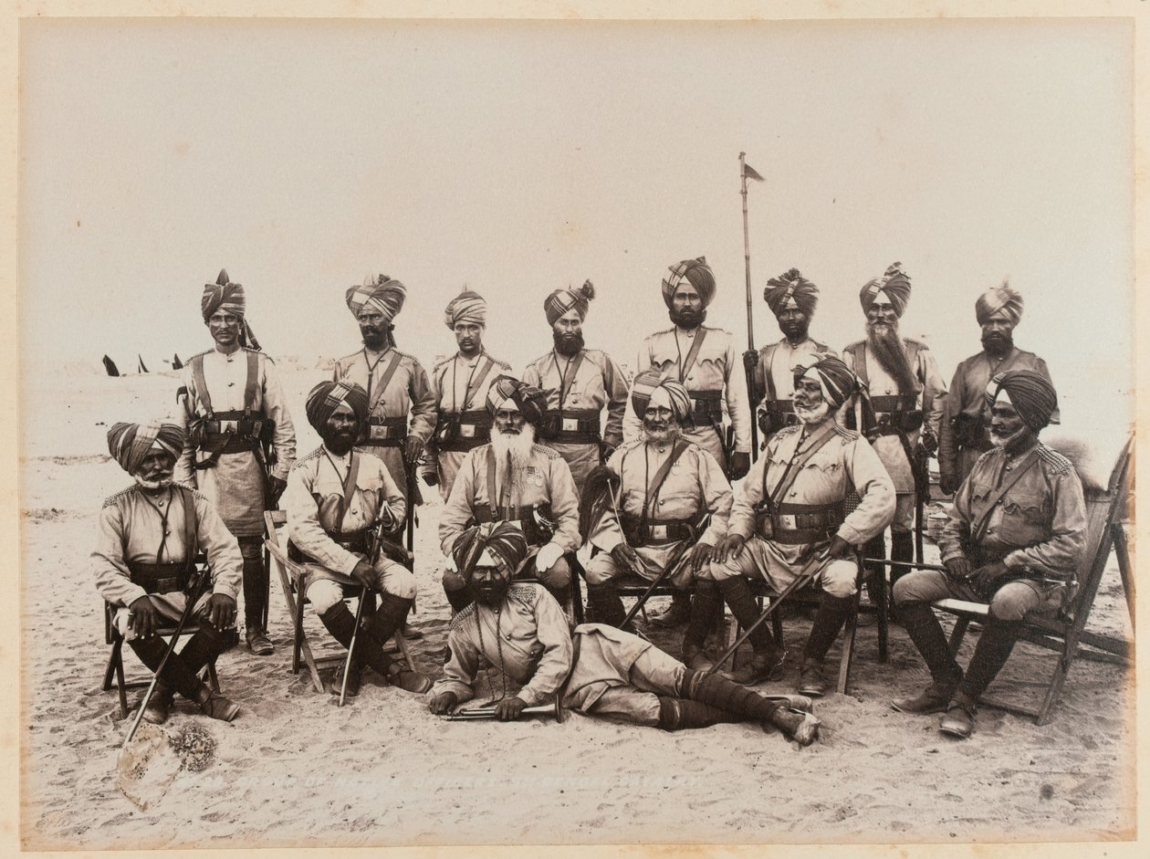 Indiske officerer fra det 9. bengalske kavaleri, 1885 af Unknown