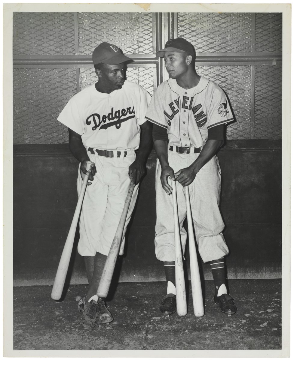 Jackie Robinson og Larry Doby, ca. 1947 (fotografi (s/h) af Unknown photographer