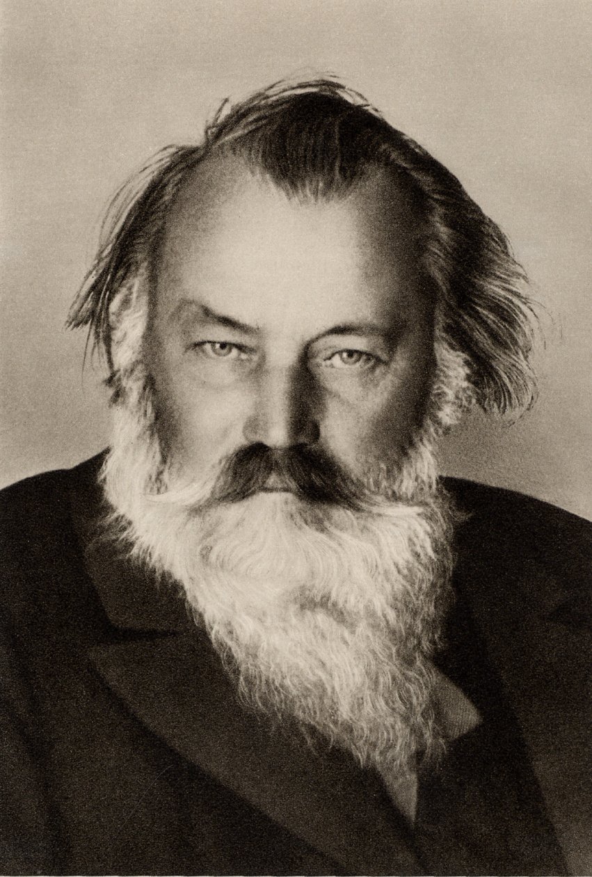 Johannes Brahms (1833-1897) tysk komponist (tryk) af Unknown photographer