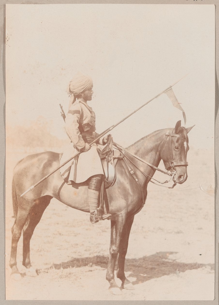 Lance Daffadar Sultan Khan, Indian Cavalry, boreordre, Delhi af Unknown photographer