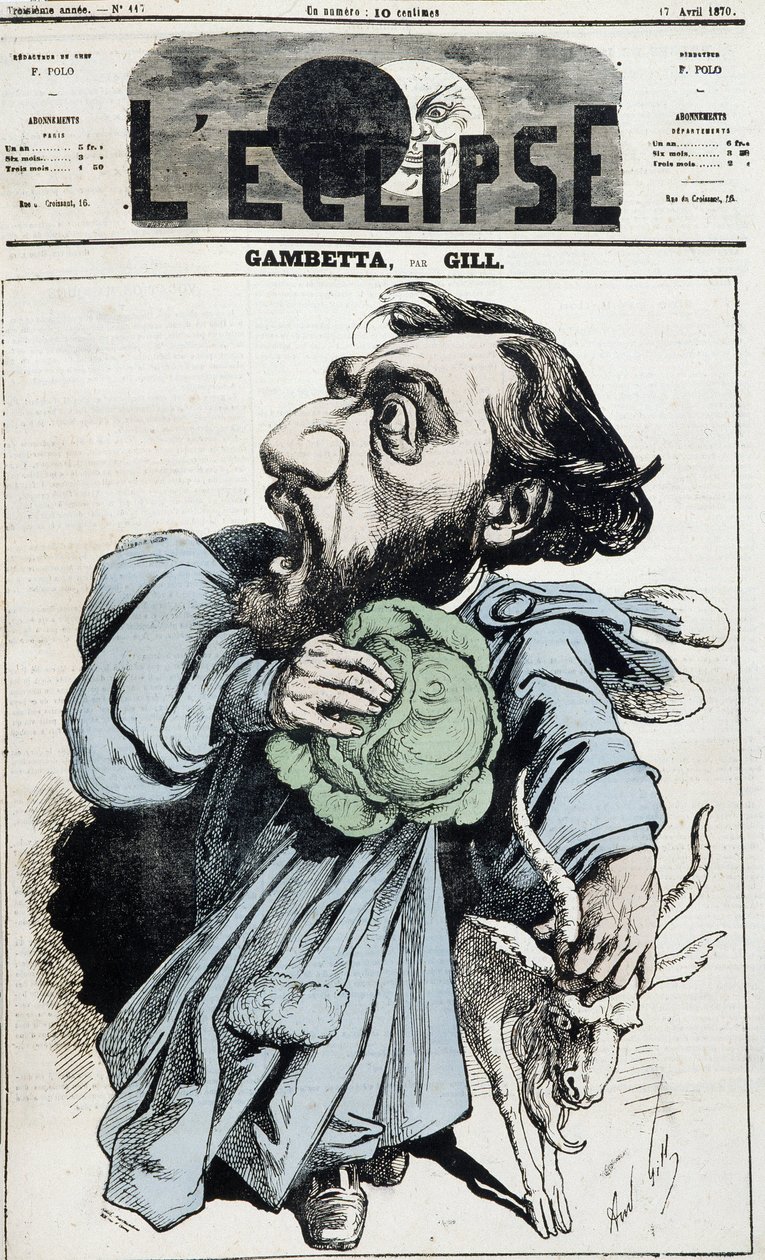 Leon Gambetta i 1882. af Unknown photographer