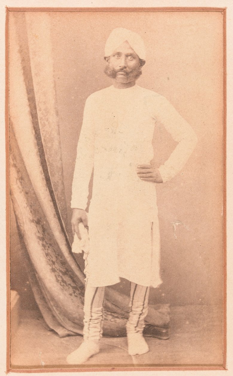 Misr Kanouji Lal, indianeren, der hjalp Thomas Kavanaghs unddragelse ved belejringen af Lucknow, 1857 ca. af Unknown photographer