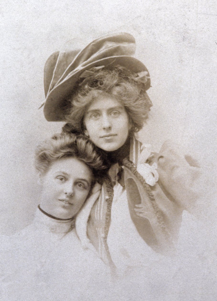 Natalie Clifford Barney og Renee Vivien, Frankrig, ca. 1900 (s/h-foto) af Unknown photographer