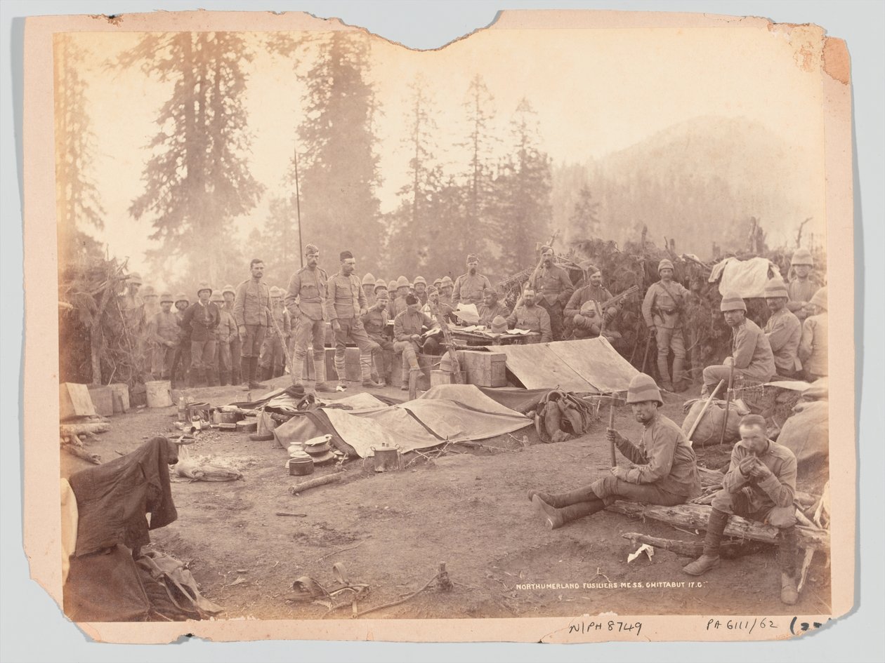 Northumberland Fusiliers-rod under Black Mountain-ekspeditionen, 1888 af Unknown