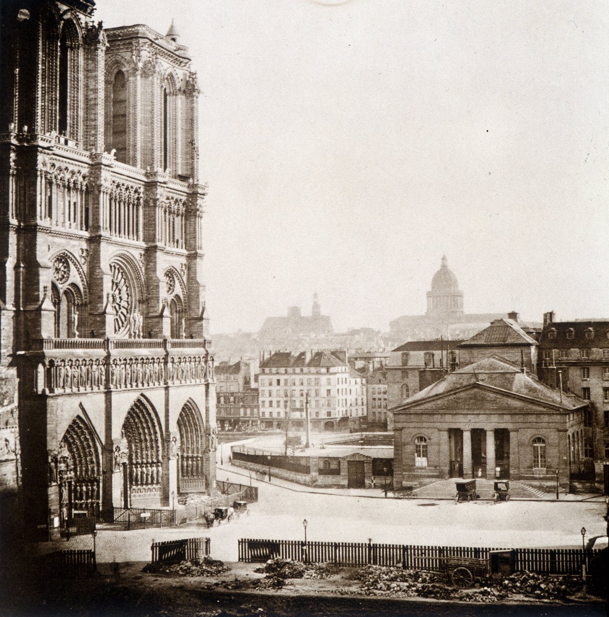 Notre Dame de Paris og pladsen, slutningen af det 19. århundrede af Unknown photographer