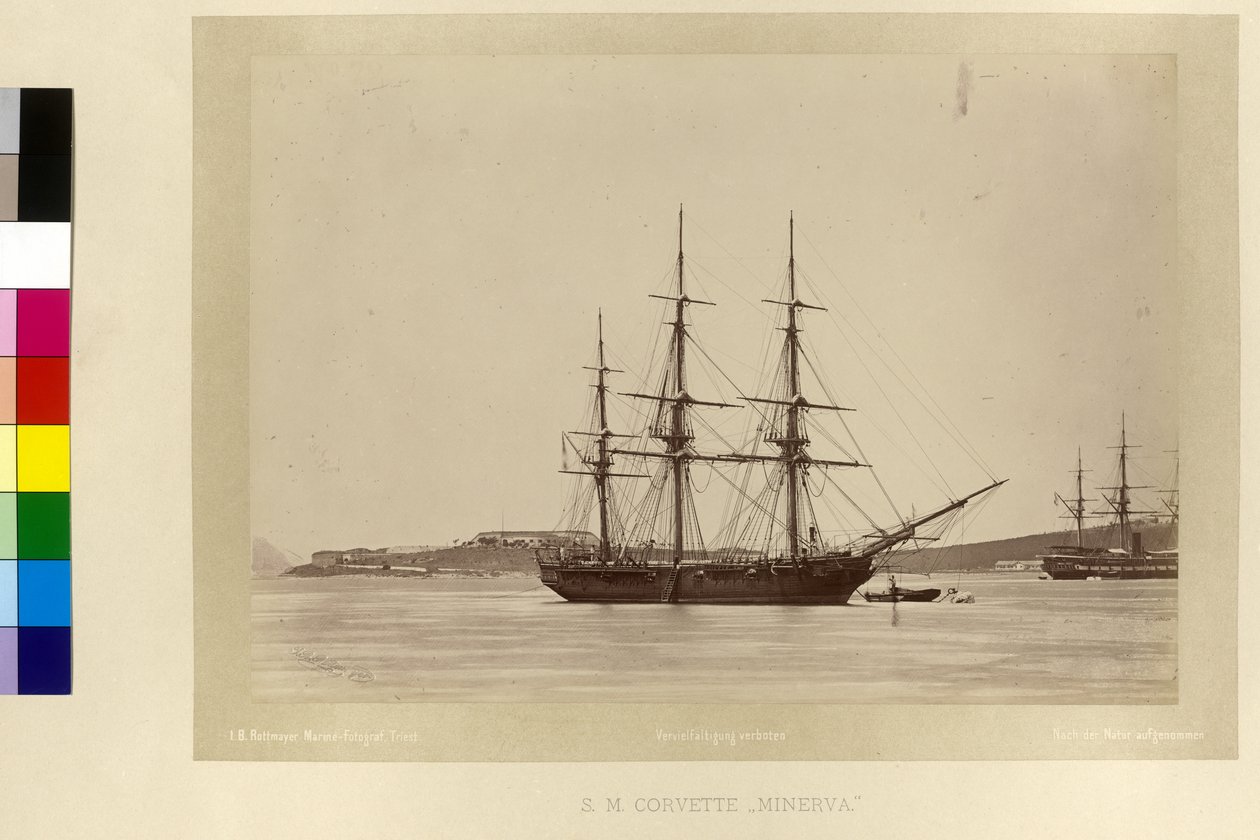 Of his majesty Corvette "Minerva" af Unknown photographer
