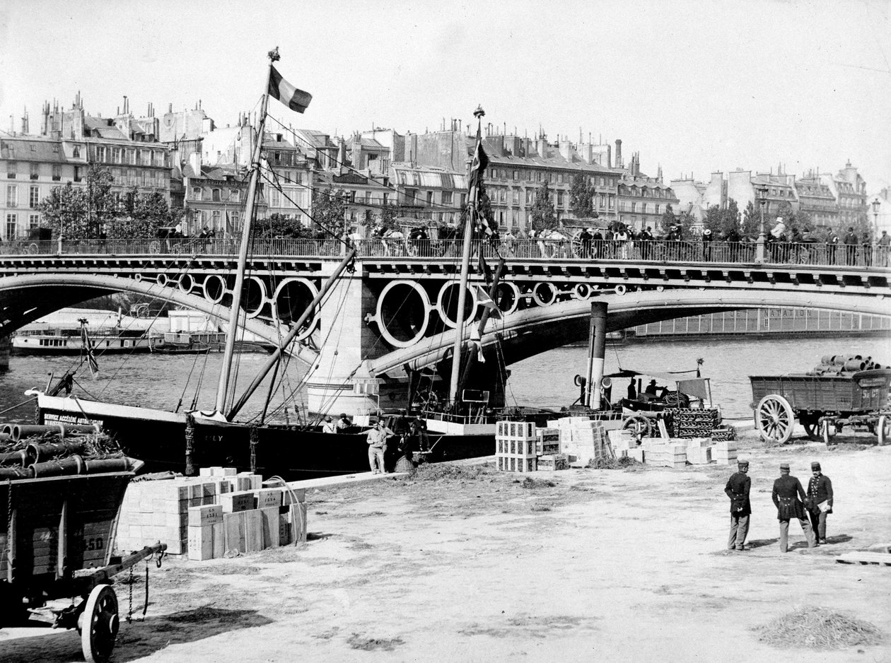 Paris: Karruselbroen og havnen - fotografering, slutningen af ​​det 19. århundrede af Unknown photographer